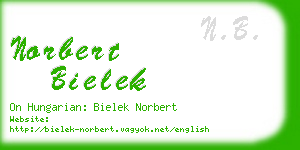 norbert bielek business card